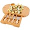 Bamboo Cheese Board With Drawer And 4 Stainless Steel Knives 13.2X7.3In